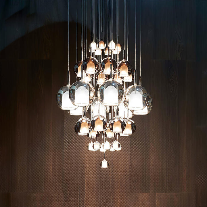 Lustra Suspension en Verre Fumé Rond - Neutralighting