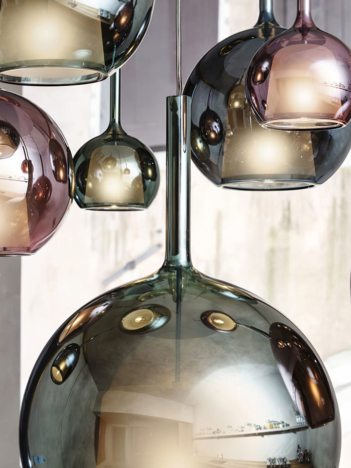 Lustra Suspension en Verre Fumé Rond - Neutralighting
