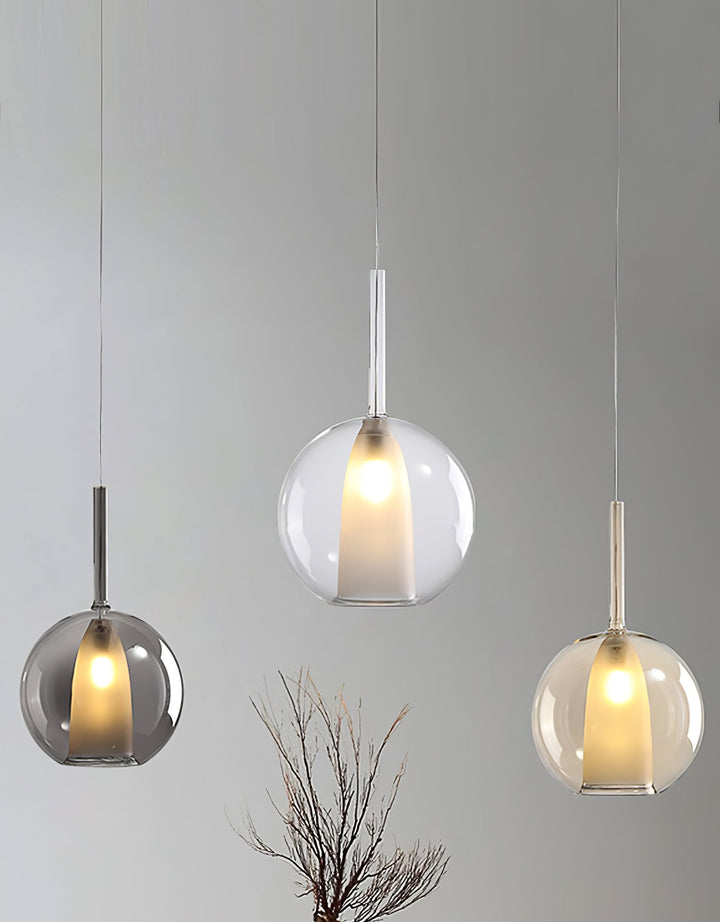 Lustra Suspension en Verre Fumé Rond - Neutralighting