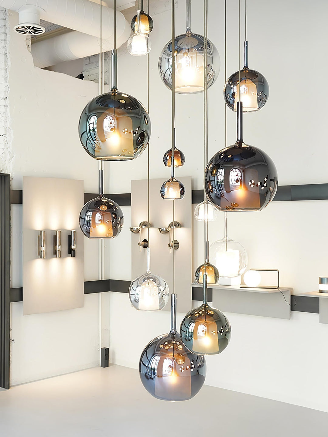 Lustra Suspension en Verre Fumé Rond - Neutralighting