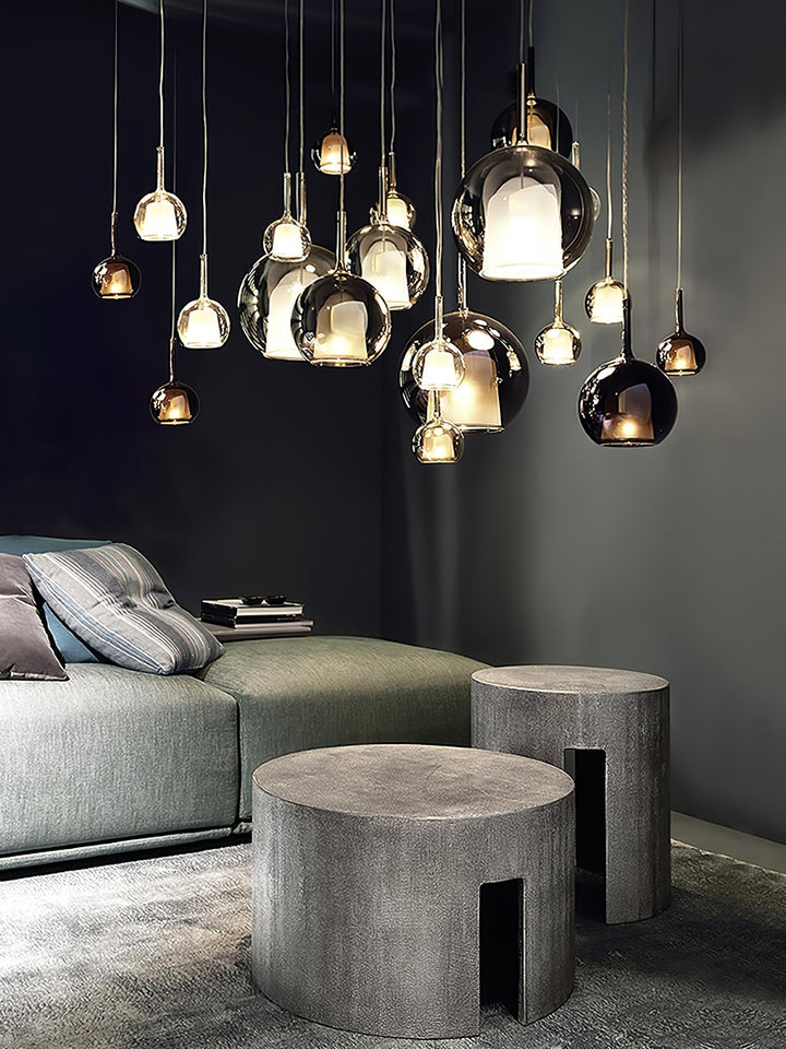 Lustra Suspension en Verre Fumé Rond - Neutralighting