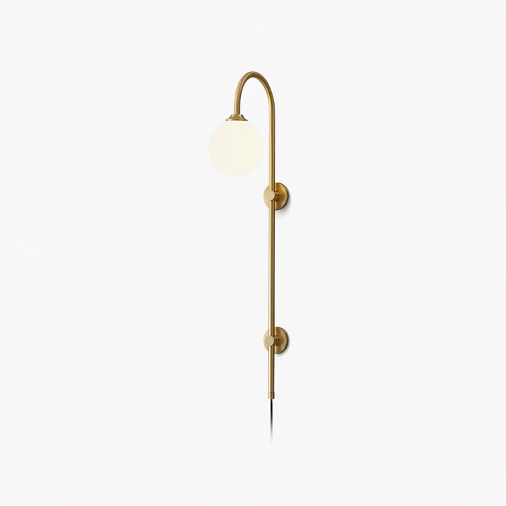 Evshaia Premium Elegance Globe Plug-in Brass Glass Sconce Wall lamp - Neutralighting