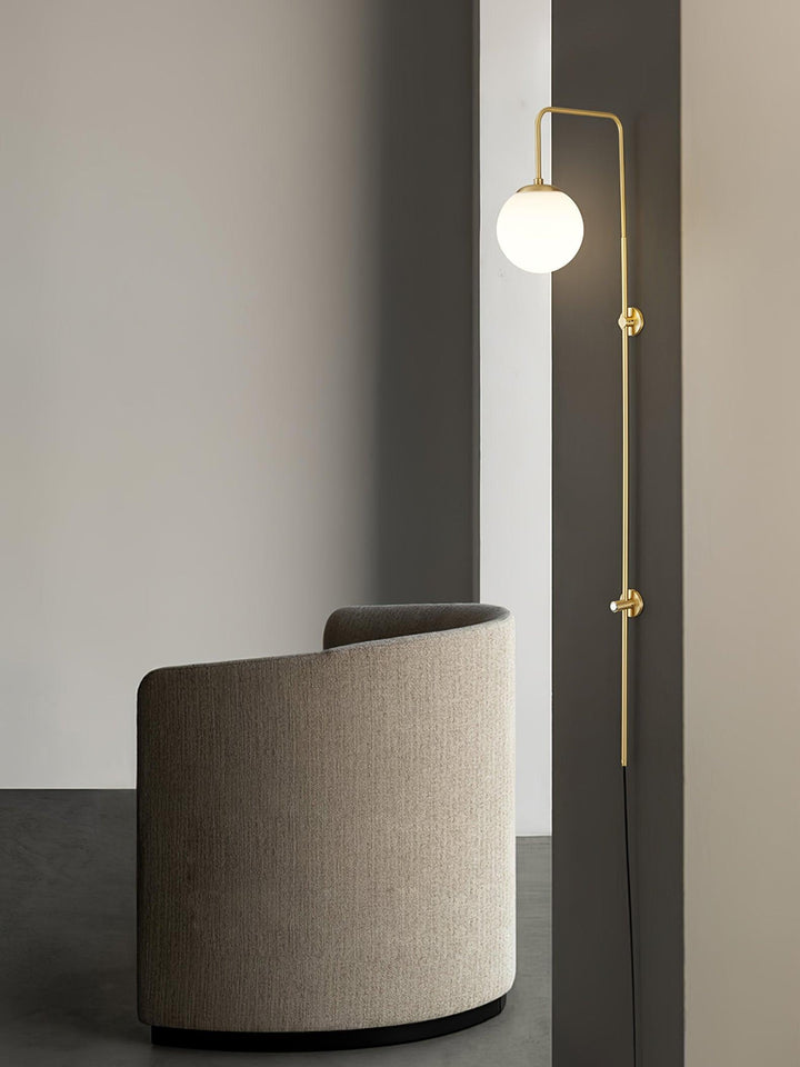 Evshaia Premium Elegance Globe Plug-in Brass Glass Sconce Wall lamp - Neutralighting