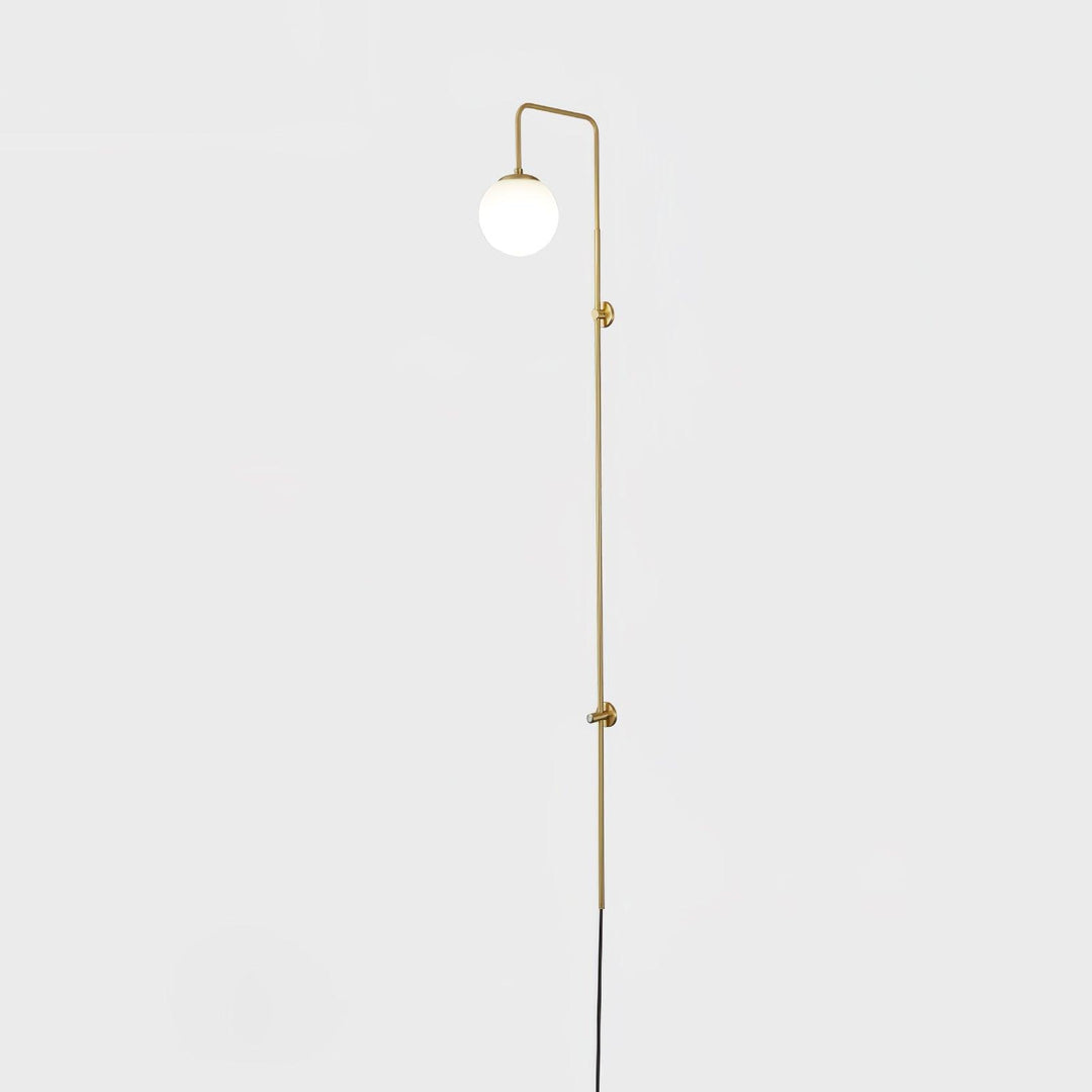 Evshaia Premium Elegance Globe Plug-in Brass Glass Sconce Wall lamp - Neutralighting