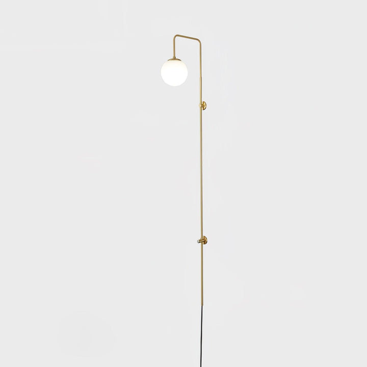 Evshaia Premium Elegance Globe Plug-in Brass Glass Sconce Wall lamp - Neutralighting