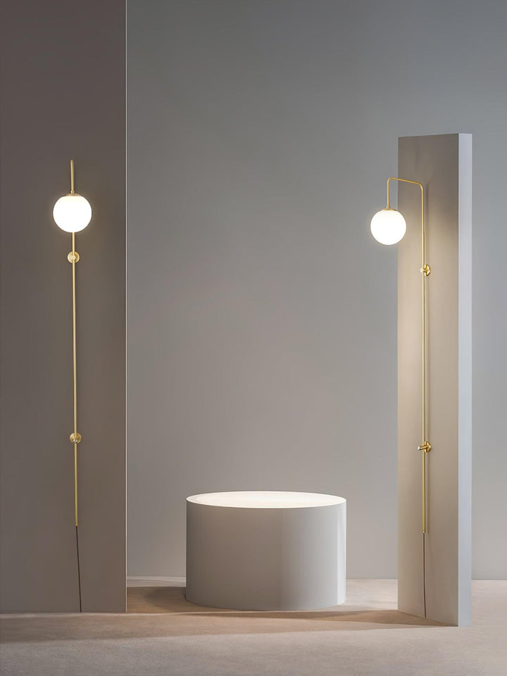 Evshaia Premium Elegance Globe Plug-in Brass Glass Sconce Wall lamp - Neutralighting