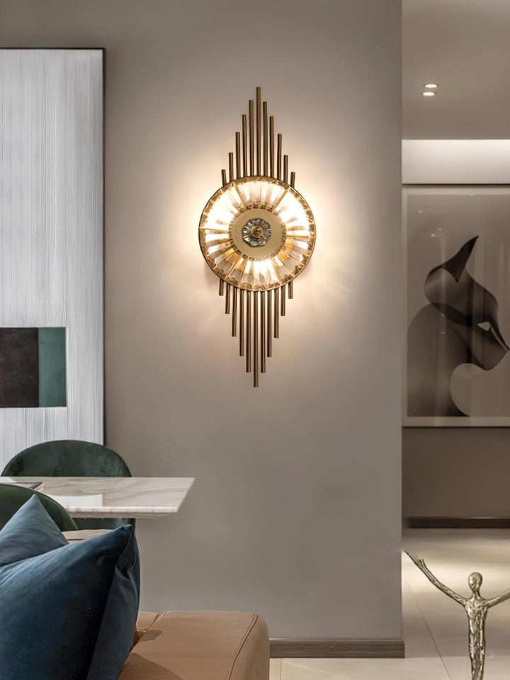 Cilirel Applique Murale Cristal Or Engrenage Luxueux - Neutralighting