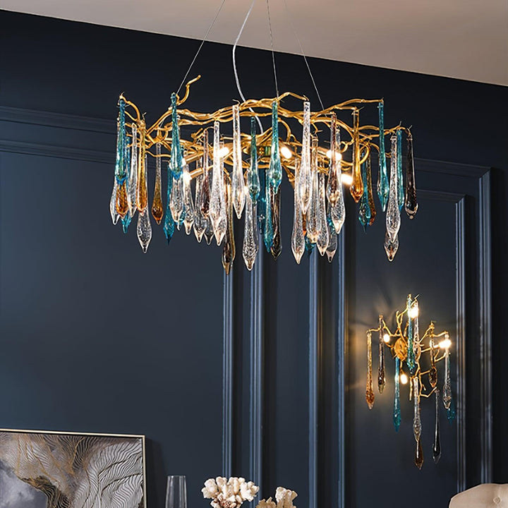 Aurora Chandelier en Verre de Luxe - Neutralighting