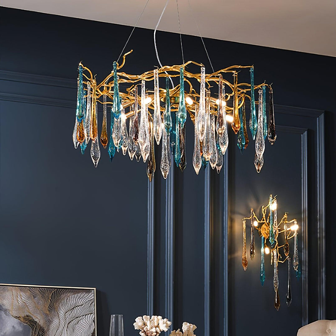 Aurora Chandelier en Verre de Luxe - Neutralighting
