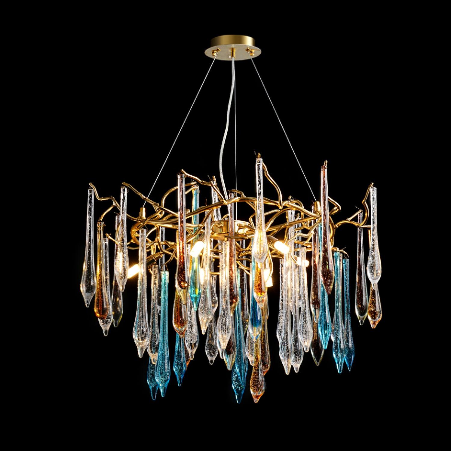 Aurora Chandelier en Verre de Luxe - Neutralighting