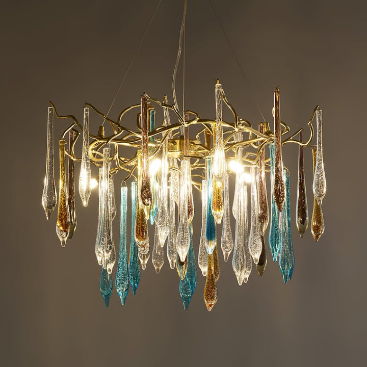 Aurora Chandelier en Verre de Luxe - Neutralighting