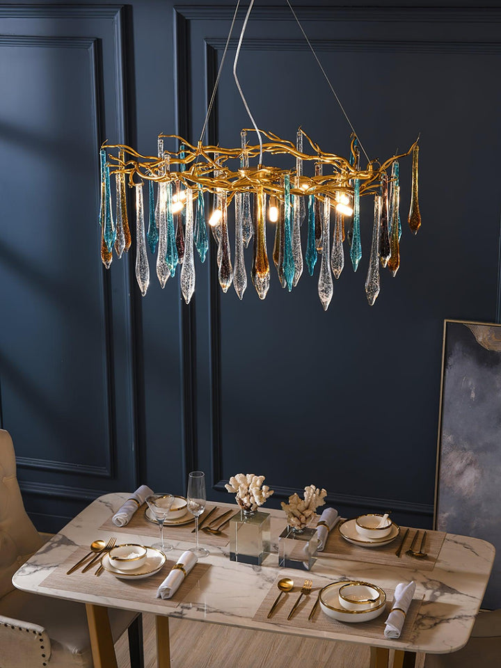 Aurora Chandelier en Verre de Luxe - Neutralighting