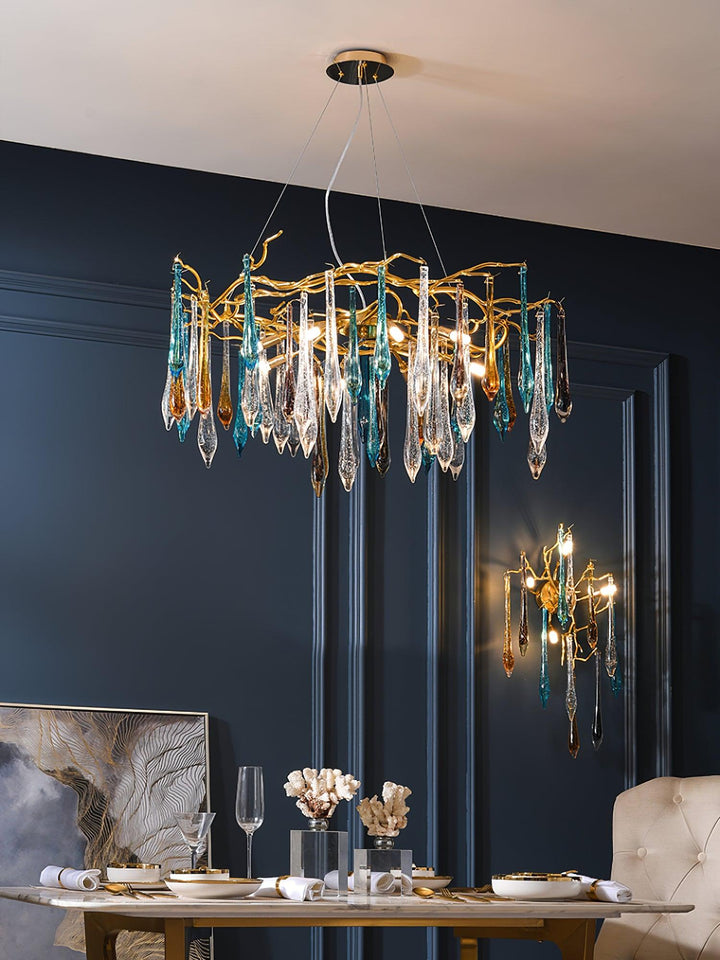 Aurora Chandelier en Verre de Luxe - Neutralighting