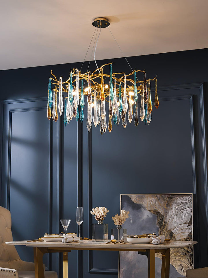 Aurora Chandelier en Verre de Luxe - Neutralighting