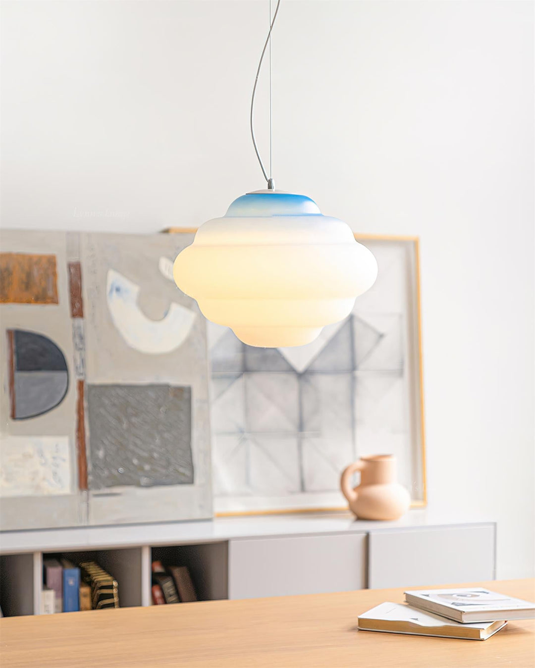 Eurvenara Premium Nordic Art Nuageux Verre Pendentif Lampe - Neutralighting