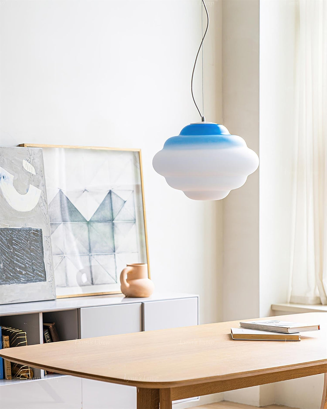 Eurvenara Premium Nordic Art Nuageux Verre Pendentif Lampe - Neutralighting