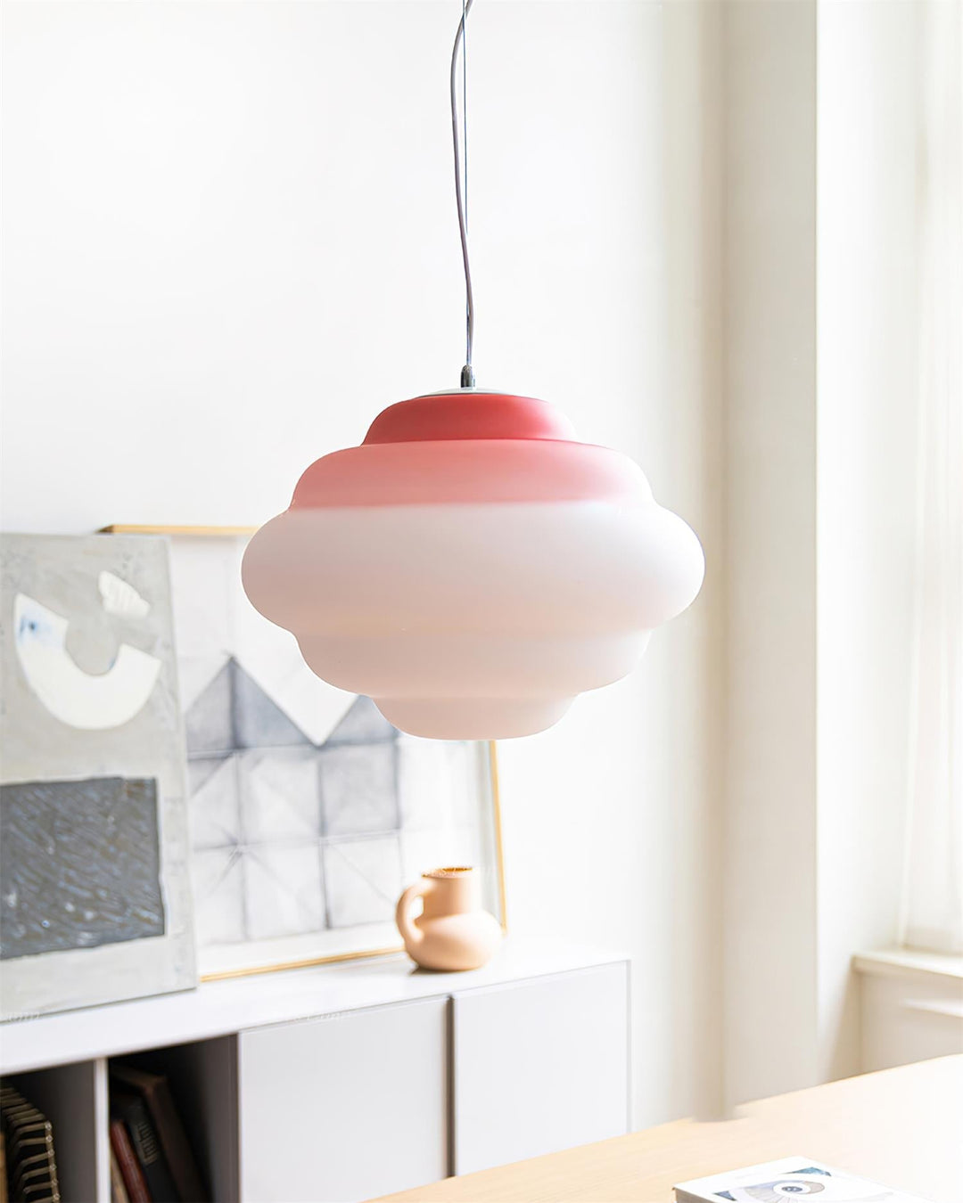 Eurvenara Premium Nordic Art Nuageux Verre Pendentif Lampe - Neutralighting