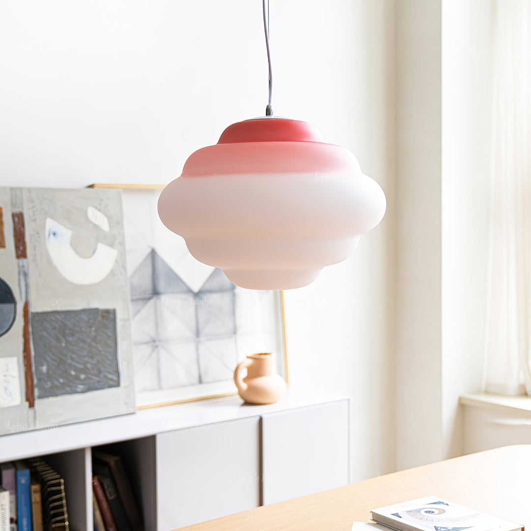 Eurvenara Premium Nordic Art Nuageux Verre Pendentif Lampe - Neutralighting