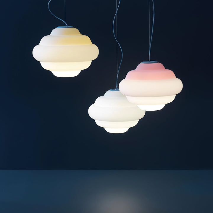 Eurvenara Premium Nordic Art Nuageux Verre Pendentif Lampe - Neutralighting