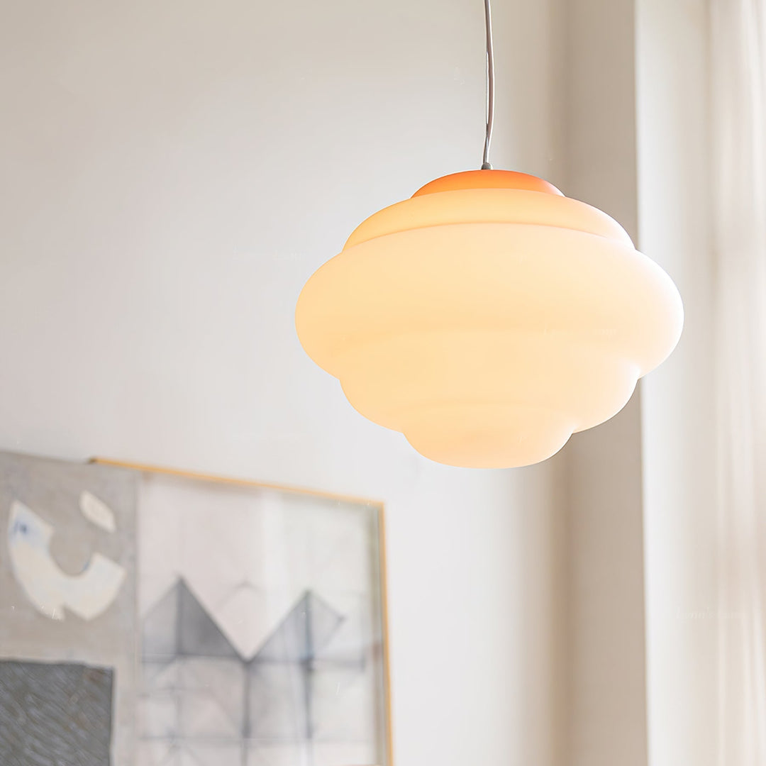 Eurvenara Premium Nordic Art Nuageux Verre Pendentif Lampe - Neutralighting