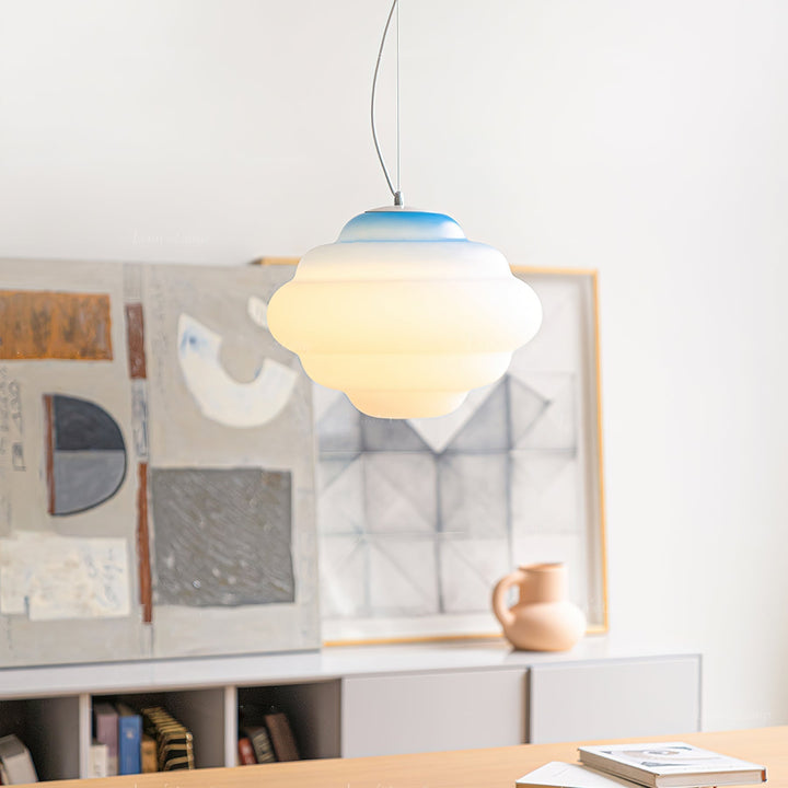 Eurvenara Premium Nordic Art Nuageux Verre Pendentif Lampe - Neutralighting