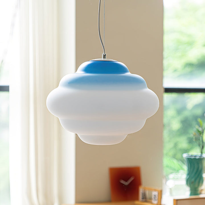 Eurvenara Premium Nordic Art Nuageux Verre Pendentif Lampe - Neutralighting