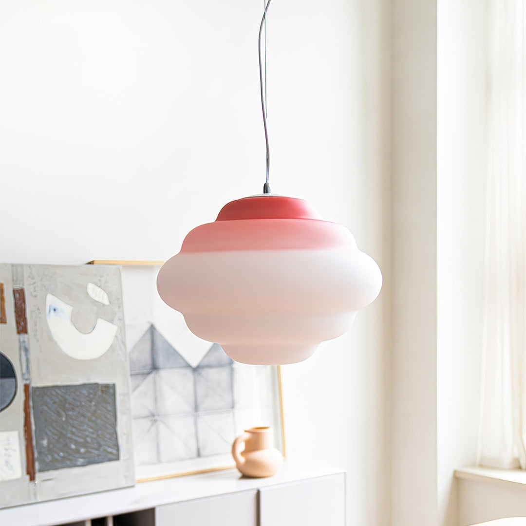 Eurvenara Premium Nordic Art Nuageux Verre Pendentif Lampe - Neutralighting