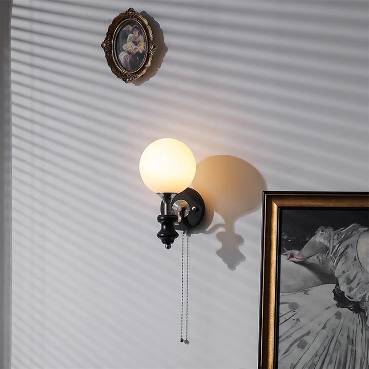 Duvin Applique Murale Vintage en Verre Givré - Neutralighting