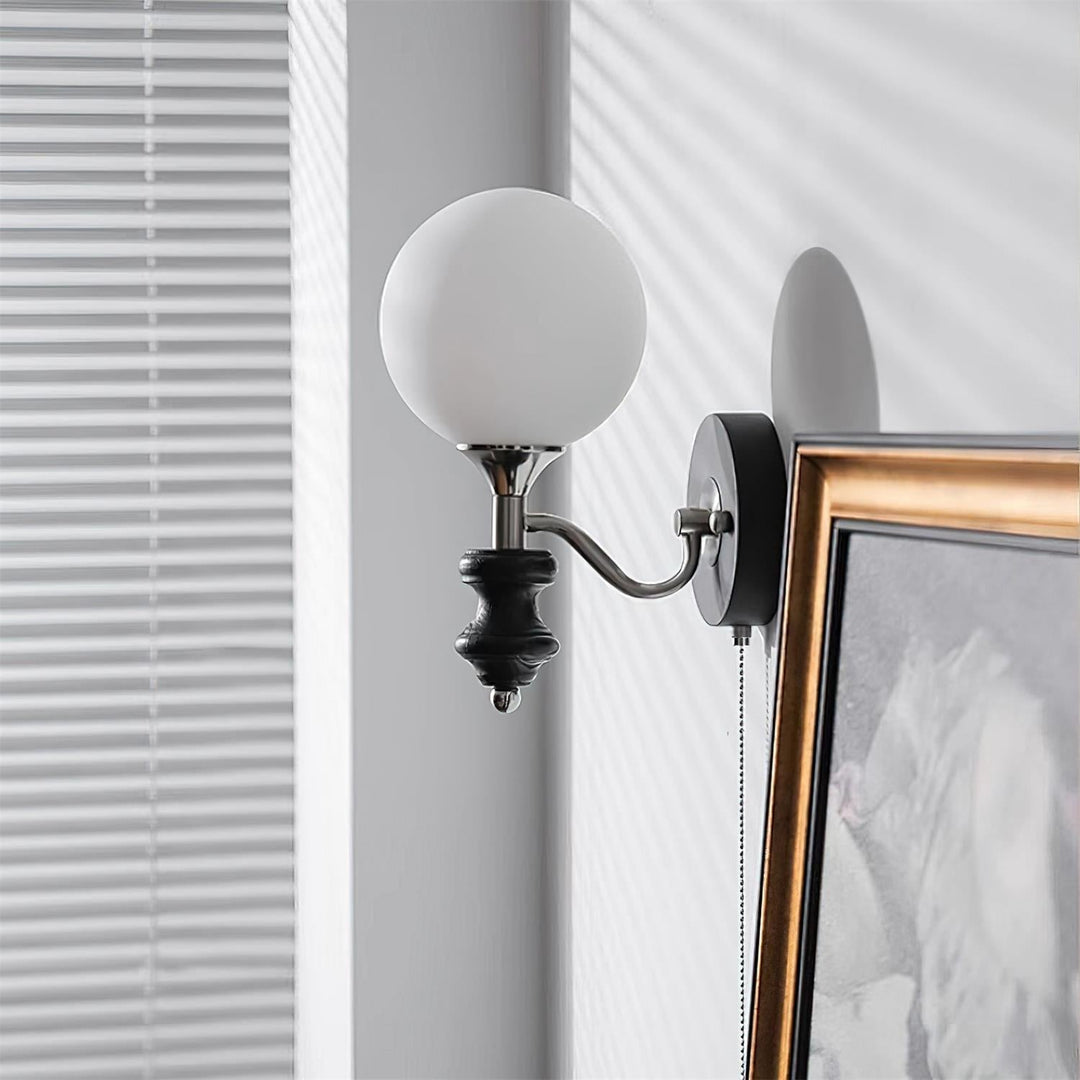 Duvin Applique Murale Vintage en Verre Givré - Neutralighting