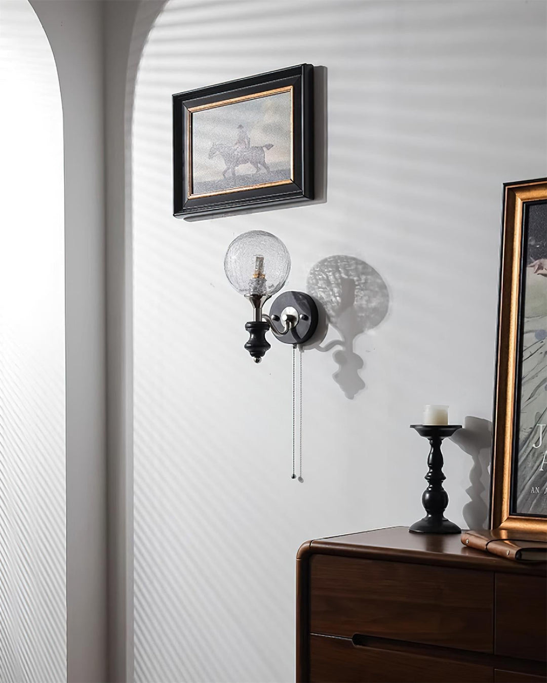 Duvin Applique Murale Vintage en Verre Givré - Neutralighting