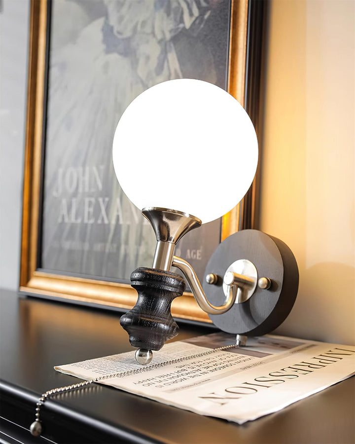 Duvin Applique Murale Vintage en Verre Givré - Neutralighting