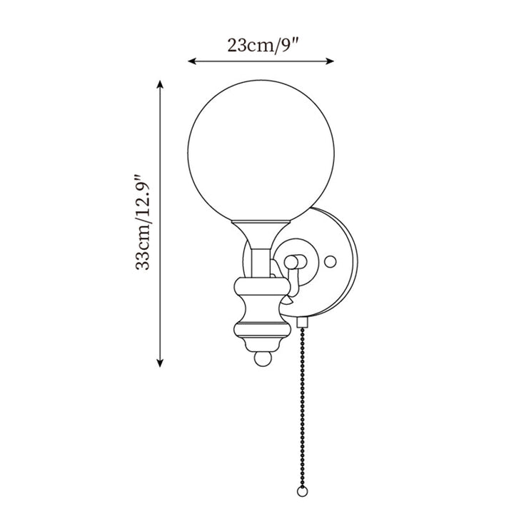 Duvin Applique Murale Vintage en Verre Givré - Neutralighting