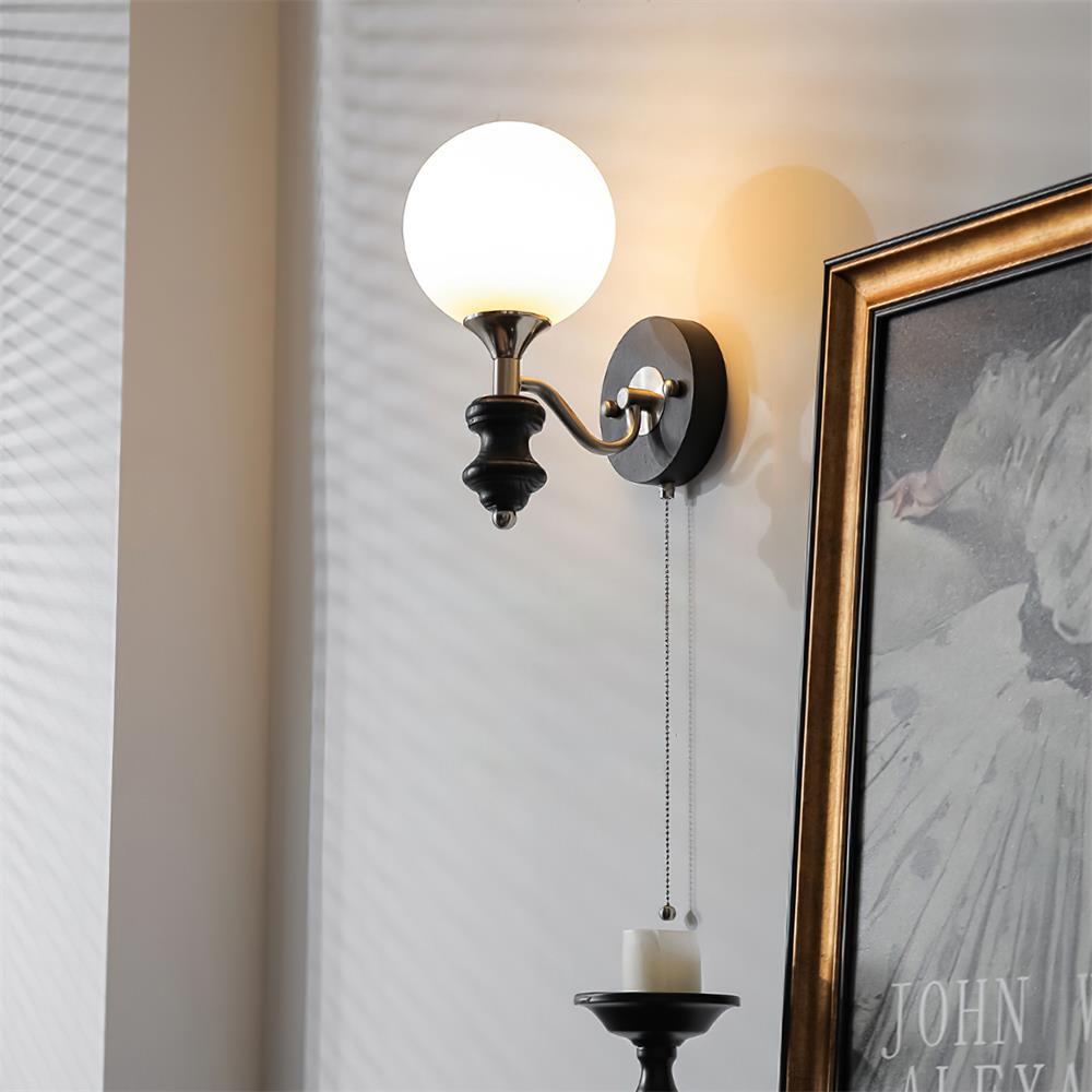 Duvin Applique Murale Vintage en Verre Givré - Neutralighting
