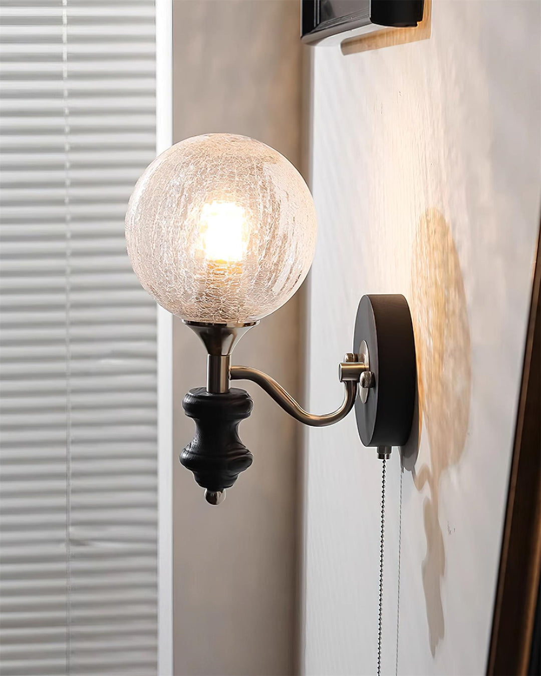 Duvin Applique Murale Vintage en Verre Givré - Neutralighting