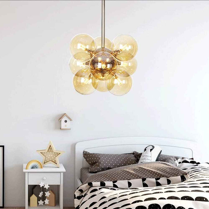 Valentina Minimalisme Rond Suspension Métal/Verre Chambre à coucher - Neutralighting