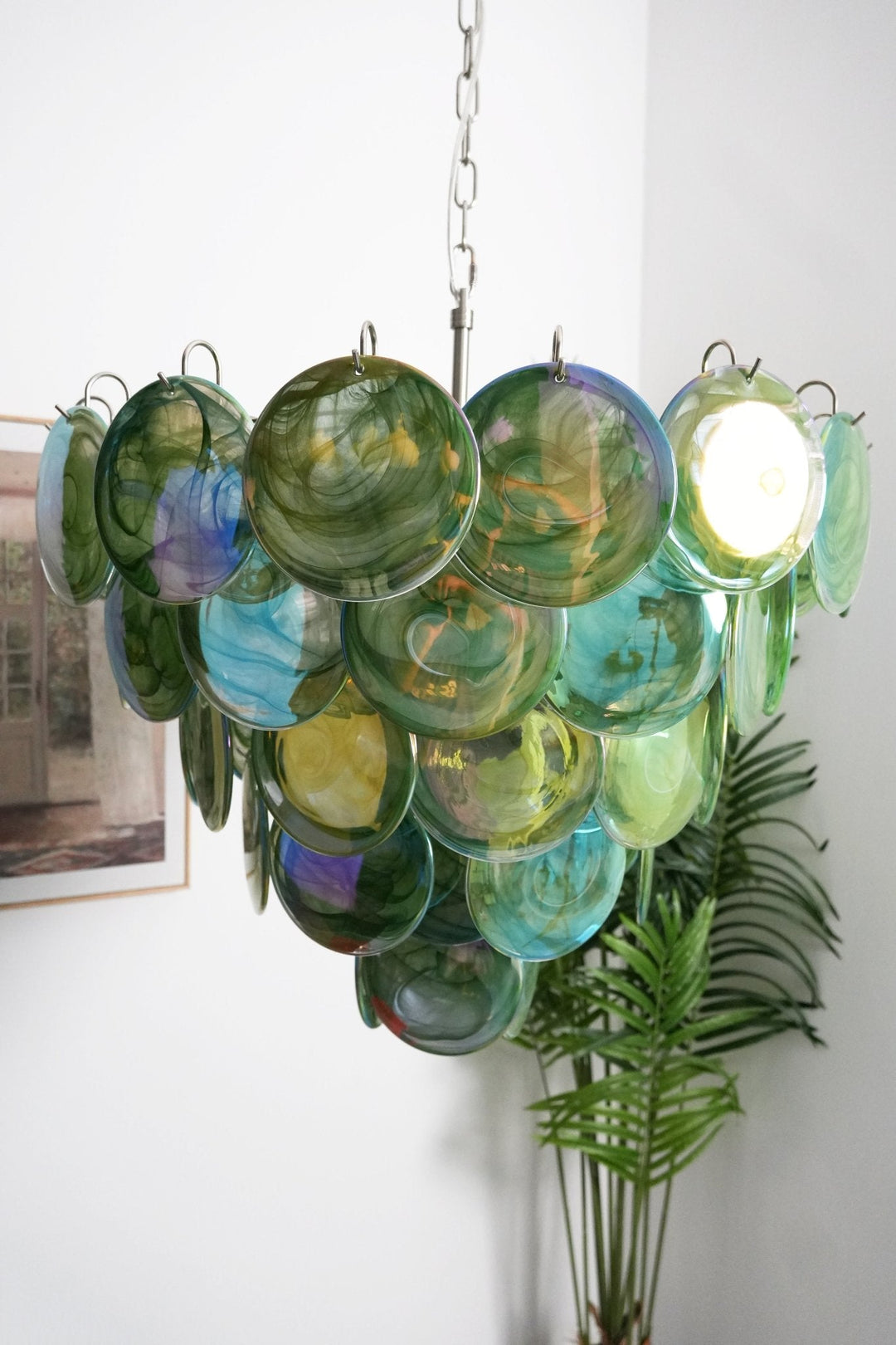 Aurora Lustre en Verre de Murano Vert - Neutralighting