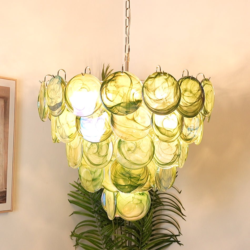 Aurora Lustre en Verre de Murano Vert - Neutralighting