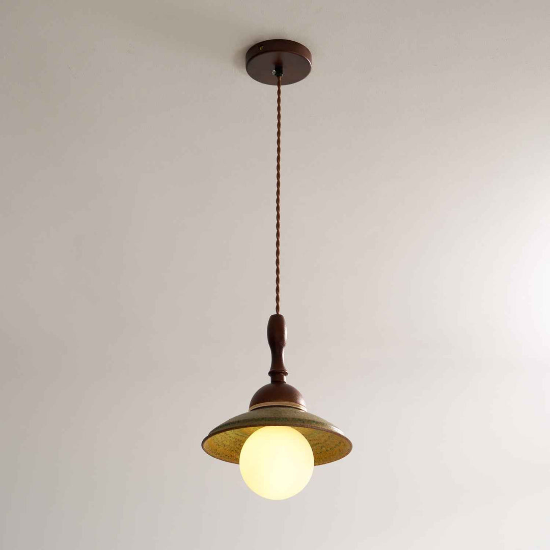 Ulsilia Lampe Pendante Art en Bois et Céramique - Neutralighting