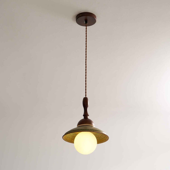 Ulsilia Lampe Pendante Art en Bois et Céramique - Neutralighting