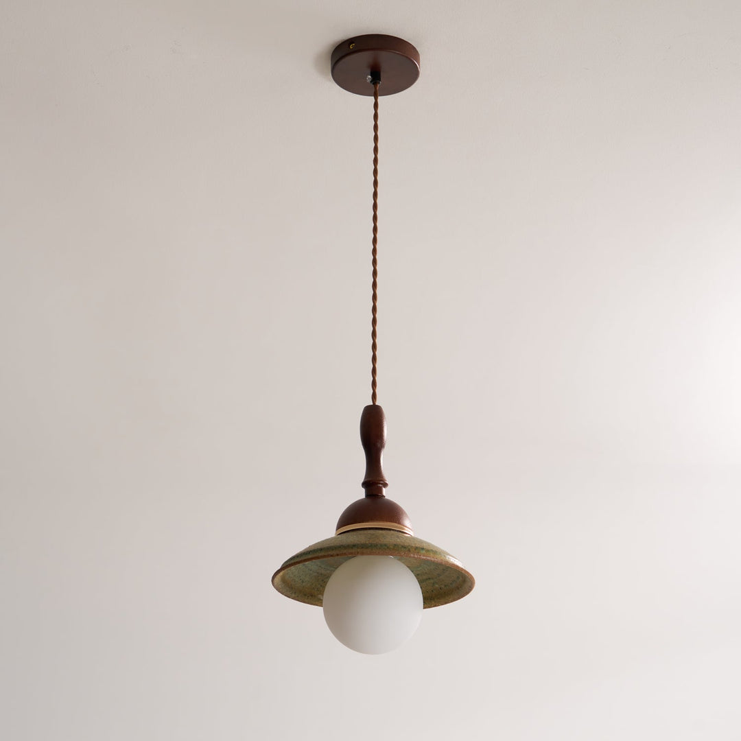 Ulsilia Lampe Pendante Art en Bois et Céramique - Neutralighting