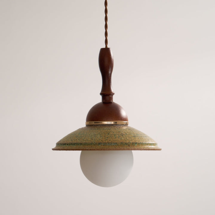 Ulsilia Lampe Pendante Art en Bois et Céramique - Neutralighting