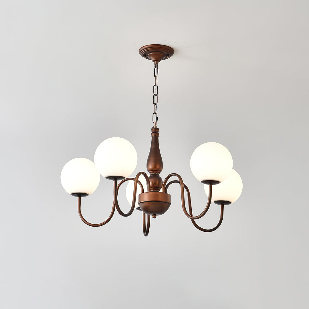 Lustra Chandelier Cuivre Verre - Neutralighting