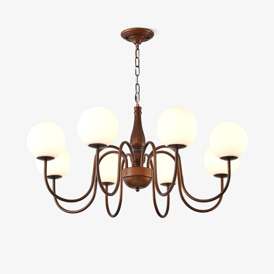 Lustra Chandelier Cuivre Verre - Neutralighting