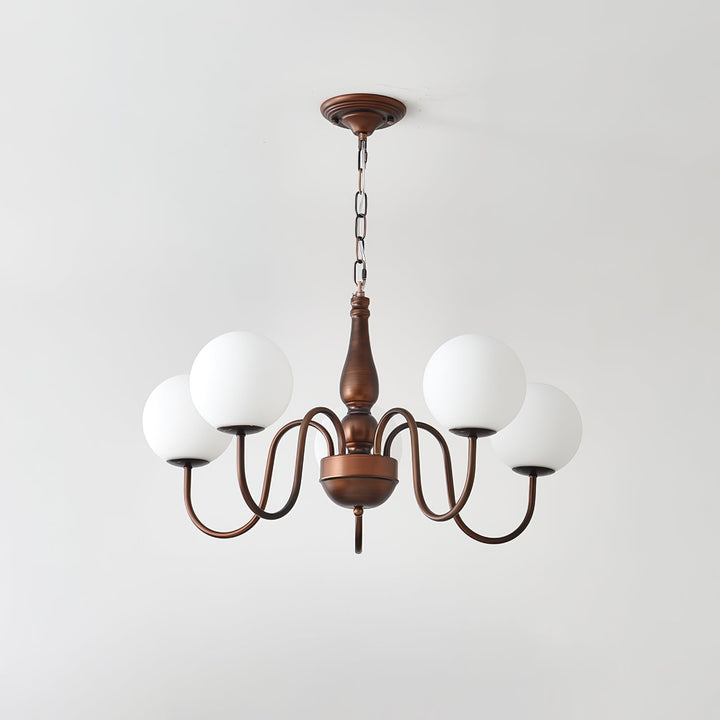 Lustra Chandelier Cuivre Verre - Neutralighting