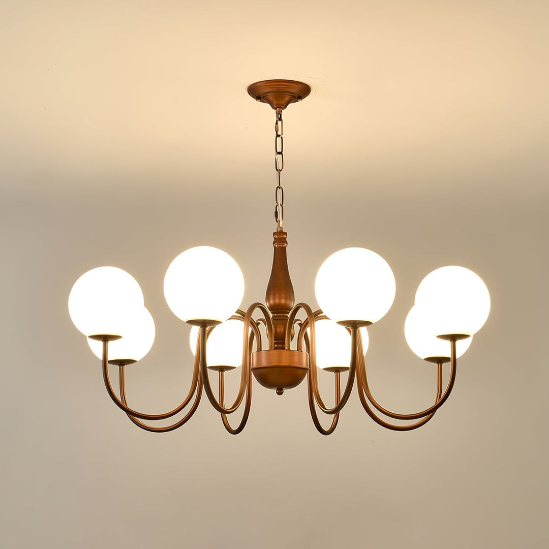 Lustra Chandelier Cuivre Verre - Neutralighting