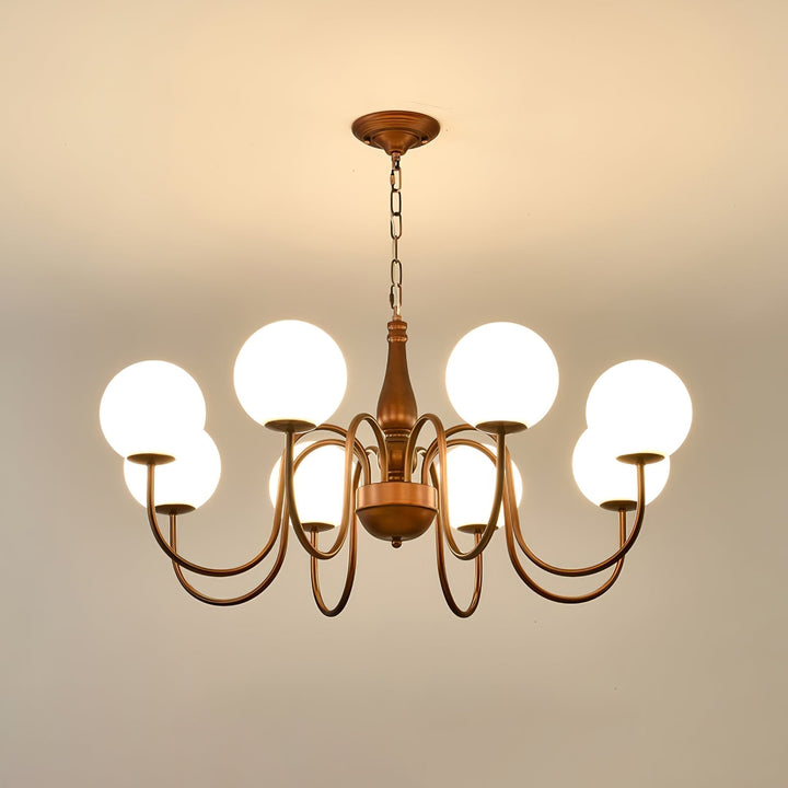 Lustra Chandelier Cuivre Verre - Neutralighting
