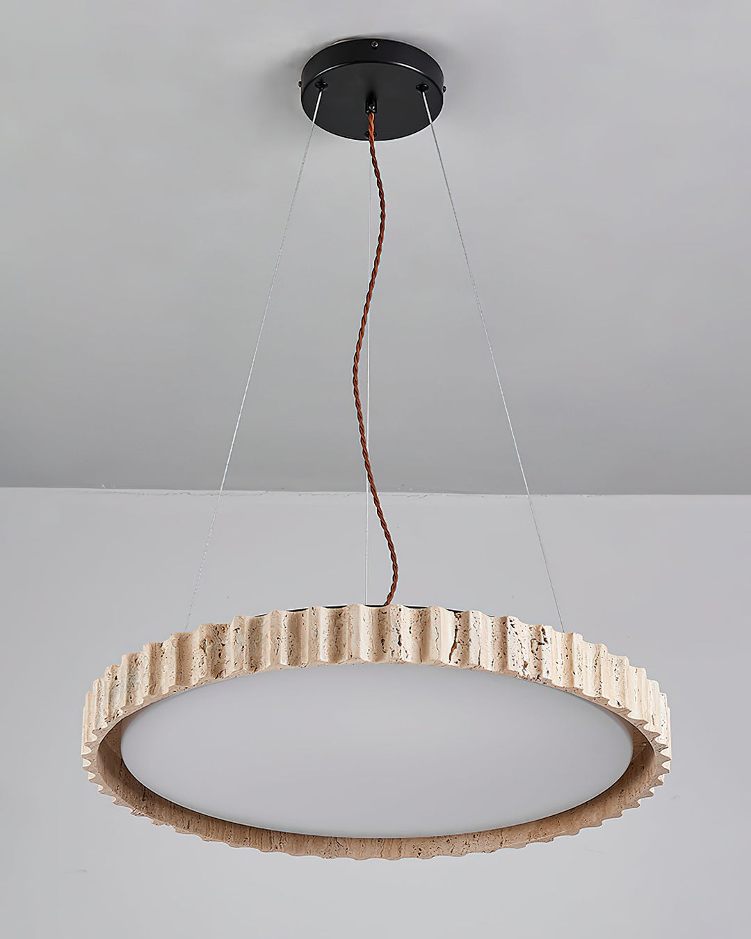 Elvenis Suspension Circulaire en Travertin - Neutralighting
