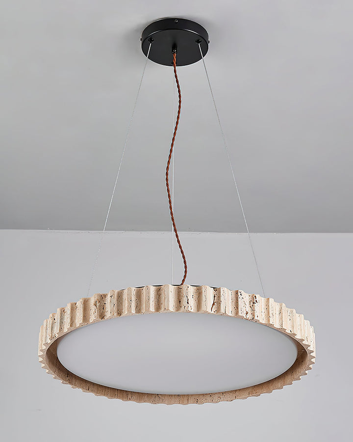 Elvenis Suspension Circulaire en Travertin - Neutralighting
