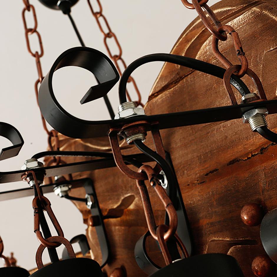 Lustra Suspension en Bois Vintage - Neutralighting