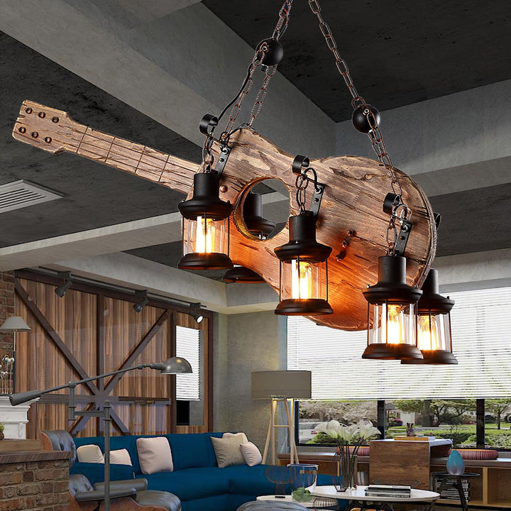 Lustra Suspension en Bois Vintage - Neutralighting
